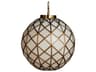 Currey & Company Polyhedron 1-Light White Antique Brass Globe Pendant
