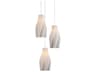 Currey & Company Posh 3-Light Textured White Mini Pendant