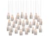Currey & Company Posh 30-Light Textured White Island Pendant