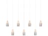 Currey & Company Posh 7-Light Textured White Island Pendant