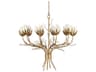 Currey & Company Star Magnolia 10-Light Antique Brass Chandelier