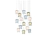 Currey & Company Polpo 15-Light Misto Blue Pendant