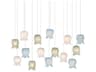 Currey & Company Polpo 15-Light Misto Blue Island Pendant