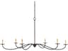 Currey & Company Saxon 6-Light Zanzibar Black Candelabra Chandelier