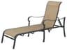 Darlee Outdoor Living Mountain View Cast Aluminum Sling Chaise Lounge Extra Long in Antique Bronze