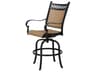 Darlee Outdoor Living Mountain View Cast Aluminum Sling Swivel Bar Stool in Antique Bronze