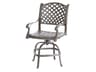 Darlee Outdoor Living Nassau Cast Aluminum Antique Bronze Swivel Counter Height Stool - Includes Cushion