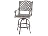 Darlee Outdoor Living Nassau Cast Aluminum Antique Bronze Swivel Bar Stool - Includes Cushion