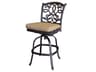Darlee Outdoor Living Santa Monica Cast Aluminum Antique Bronze Swivel Counter Height Stool