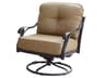 Darlee Outdoor Living Nassau Cast Aluminum Antique Bronze Swivel Rocker Club Chair