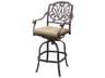 Darlee Outdoor Living Elisabeth Cast Aluminum Antique Bronze Swivel Bar Stool
