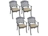 Darlee Outdoor Living Sedona Cast Aluminum Dining Chair with Cushion Set of 4