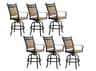 Darlee Outdoor Living Mountain View Sling Cast Aluminum Antique Bronze Swivel Bar Stool Set of 4
