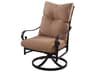 Darlee Outdoor Living Santa Anita Cast Aluminum Antique Bronze Swivel Rocker Dining Arm Chair Set of 4