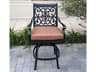 Darlee Outdoor Living St. Cruz Cast Aluminum Antique Bronze Swivel Counter Height Stool Set of 6