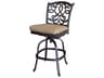 Darlee Outdoor Living Santa Monica Cast Aluminum Antique Bronze Swivel Bar Stool Set of 4
