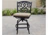 Darlee Outdoor Living Santa Monica Cast Aluminum Antique Bronze Swivel Counter Height Stool Set of 6