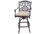 Darlee Outdoor Living Santa Monica Cast Aluminum Antique Bronze Swivel Bar Stool Set of 4
