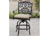 Darlee Outdoor Living Santa Monica Cast Aluminum Antique Bronze Swivel Counter Height Stool Set of 6