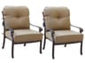 Darlee Outdoor Living Santa Monica Cast Aluminum Club Chair with Cushions Set of 2