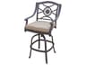 Darlee Outdoor Living Ten Star Cast Aluminum Antique Bronze Swivel Bar Stool Set of 4