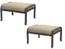 Darlee Outdoor Living Nassau Cast Aluminum Ottoman with Cushion Set of 2