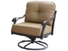 Darlee Outdoor Living Standard Nassau Cast Aluminum Antique Bronze Swivel Rocker Lounge Chair Set of 4