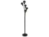 Dainolite Budding Branch Black Smoke Glass Floor Lamp