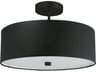 Dainolite Everly 3-Light Matte Black Drum Semi Flush Mount