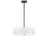 Dainolite Everly 4-Light Matte Black White Drum Pendant