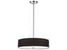 Dainolite Everly 4-Light Black Polished Chrome Drum Pendant