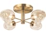 Dainolite Abii 4-Light Vintage Bronze Champagne Gold Semi Flush Mount