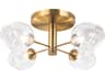Dainolite Abii 4-Light Vintage Bronze Semi Flush Mount