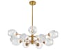 Dainolite Abii 12-Light Vintage Bronze Globe Tiered Chandelier