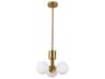 Dainolite Amanda 3-Light Aged Brass Globe Pendant