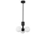 Dainolite Amanda 3-Light Matte Black Globe Pendant