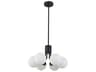 Dainolite Amanda 6-Light Matte Black Globe Pendant