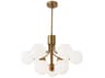 Dainolite Amanda 9-Light Aged Brass Globe Pendant