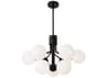 Dainolite Amanda 9-Light Matte Black Globe Pendant
