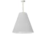 Dainolite Anaya 1-Light Aged Brass White Drum Pendant