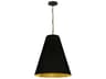 Dainolite Anaya 1-Light Black Gold Aged Brass Pendant