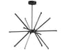 Dainolite Array 12-Light Matte Black Linear Sputnik Chandelier