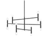Dainolite Ava 12-Light Matte Black Linear Tiered Chandelier