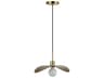 Dainolite Christobel 1-Light Aged Brass Pendant