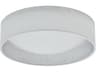 Dainolite Corinne 1-Light Micro White Drum Flush Mount