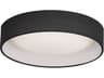 Dainolite Corinne 1-Light Black Drum Flush Mount