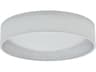 Dainolite Corinne 1-Light Micro White Drum Flush Mount