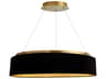 Dainolite Circulo 1-Light Black Gold Aged Brass Round Pendant