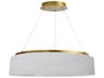 Dainolite Circulo 1-Light Aged Brass Round Pendant