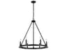 Dainolite Colby 6-Light Matte Black Candelabra Chandelier
